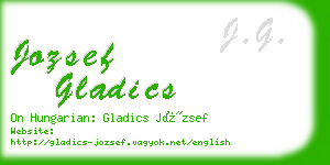 jozsef gladics business card